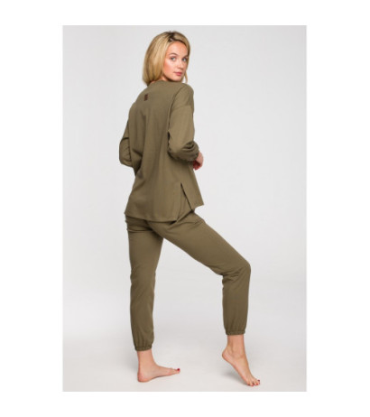 LA122 Long sleeve sleep blouse - khaki