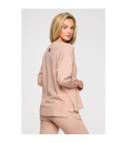 LA122 Long sleeve sleep blouse - nude