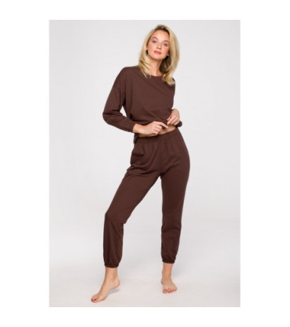 LA123 Long sleep pants - chocolate