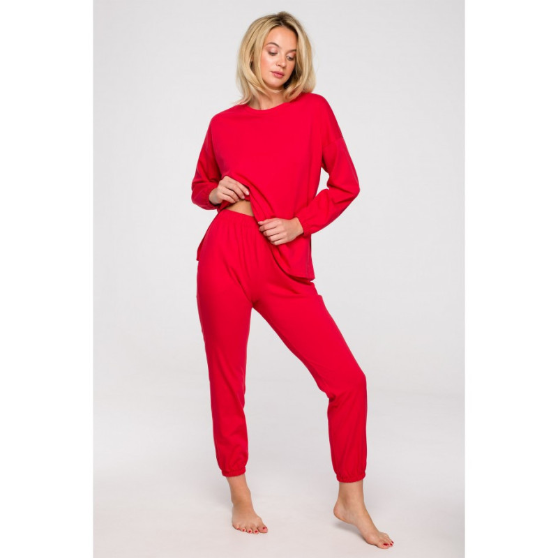 LA123 Long sleep pants - red