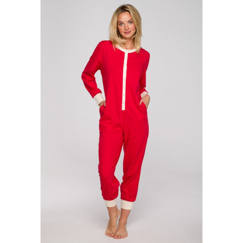 LA124 Long sleepsuit - red