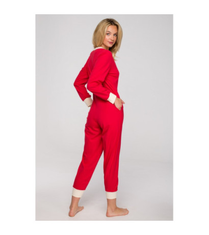 LA124 Long sleepsuit - red