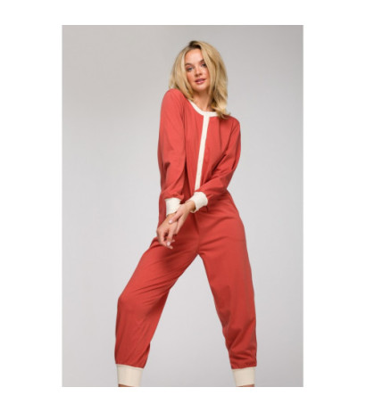 LA124 Long sleepsuit - carmine