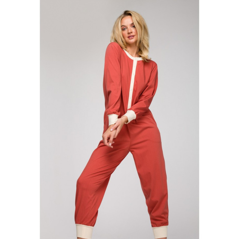 LA124 Long sleepsuit - carmine