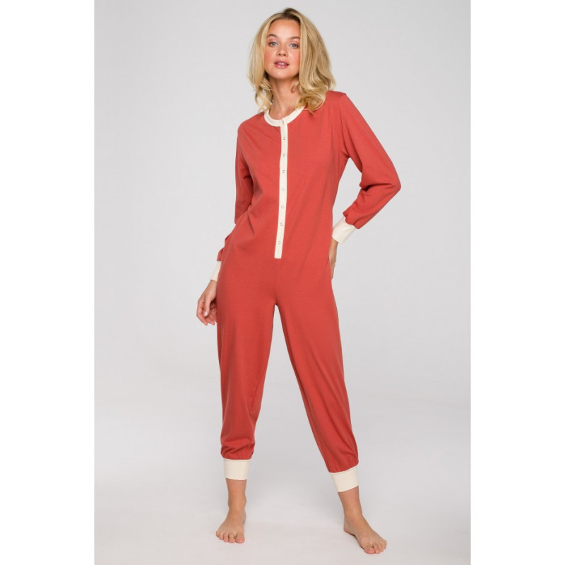 LA124 Long sleepsuit - carmine