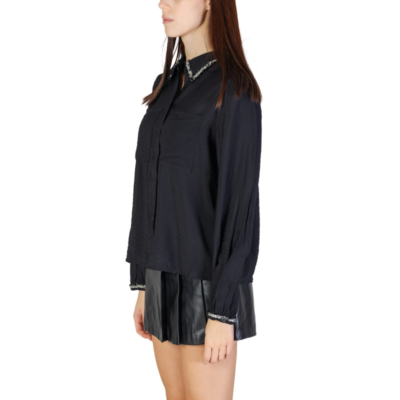 Vila Clothes Moteriški Marškiniai 14101545 Black