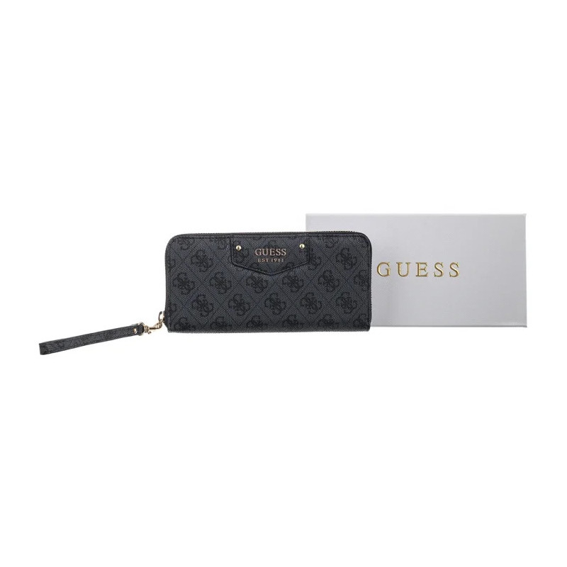 Guess Eco Brenton Slg Lrg Zip Around SWBG83 90146 Coal Logo (GU698-b) handbag