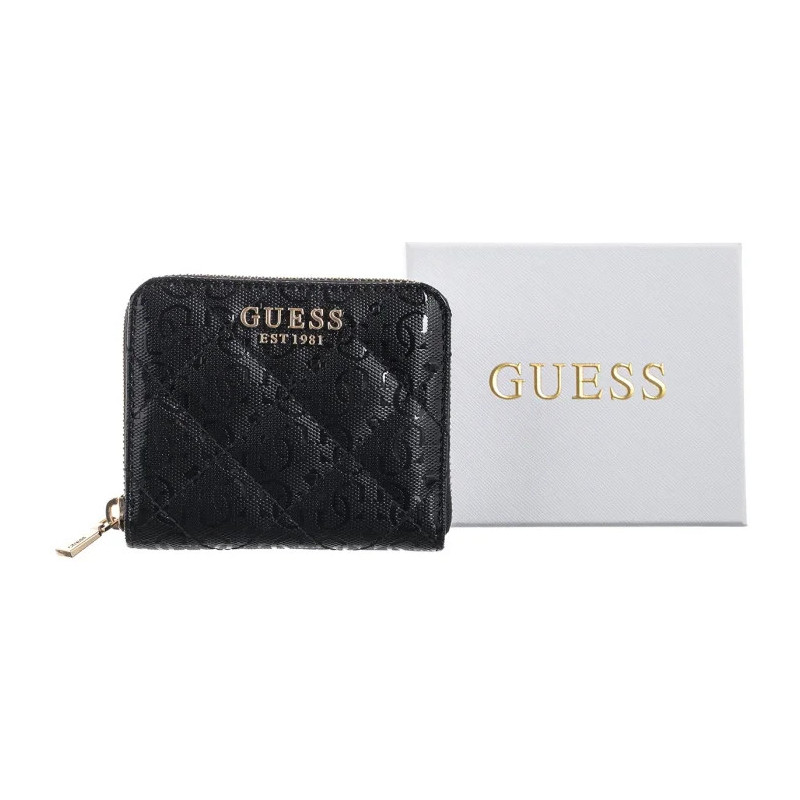 Guess Laurel Slg Small Zip Around SWGG85 00137 Black (GU703-a) rankinė