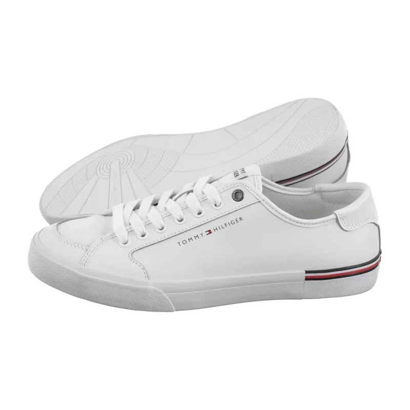 Tommy Hilfiger Core Corporate Vulc Leather White FM0FM05399 YBS (TH1255-a) sportiniai bateliai 