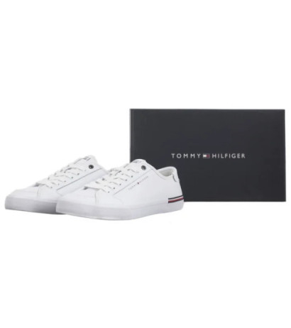 Tommy Hilfiger Core Corporate Vulc Leather White FM0FM05399 YBS (TH1255-a) sportiniai bateliai 