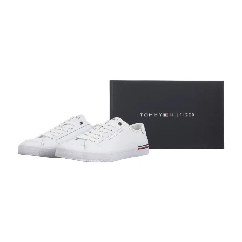 Tommy Hilfiger Core Corporate Vulc Leather White FM0FM05399 YBS (TH1255-a) sportiniai bateliai 