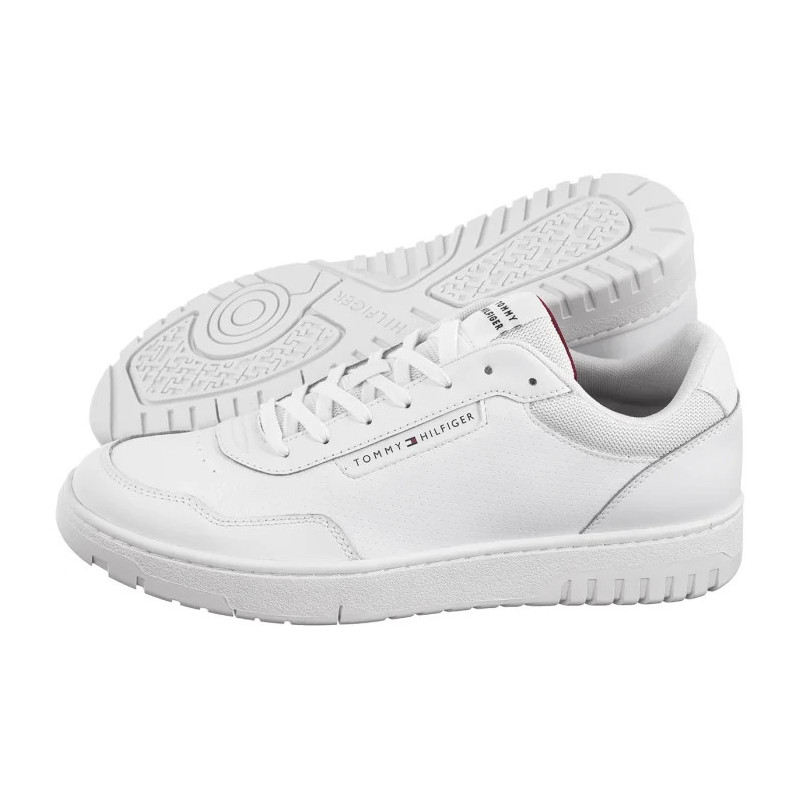 Tommy Hilfiger TH Basket Core Lth Pinperf White FM0FM05466 YBS (TH1263-a) sporta apavi