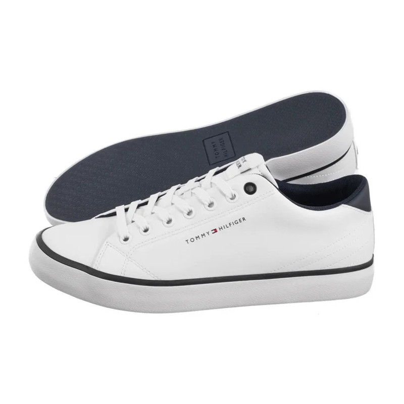 Tommy Hilfiger TH Hi Vulc Core Low Leather White FM0FM05041 YBS (TH1267-a) sportiniai bateliai