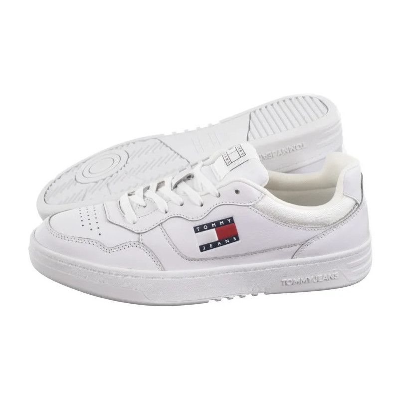 Tommy Hilfiger Tjm Cupsole Leather Ess White EM0EM01443 YBR (TH1169-b) sports shoes