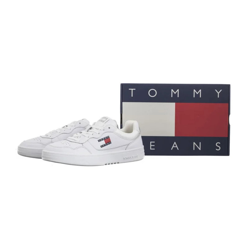 Tommy Hilfiger Tjm Cupsole Leather Ess White EM0EM01443 YBR (TH1169-b) sports shoes