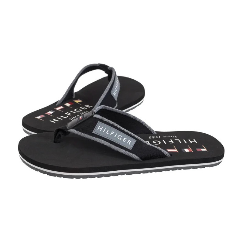 Tommy Hilfiger Patch Hilfiger Beach Sandal Black FM0FM05435 BDS (TH1273-a) batai