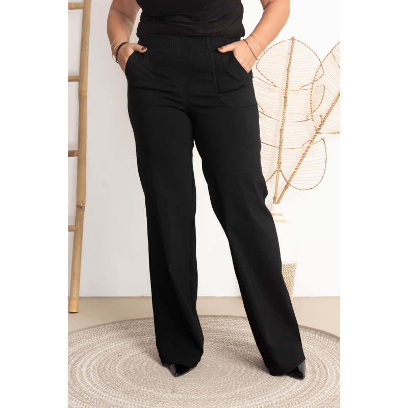 High-waisted flared jeans MIXA 11 Black