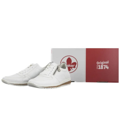 Rieker Białe N5127-80 White (RI227-a) shoes