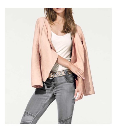 Heine - best connections lamb nappa leather jacket, rosé