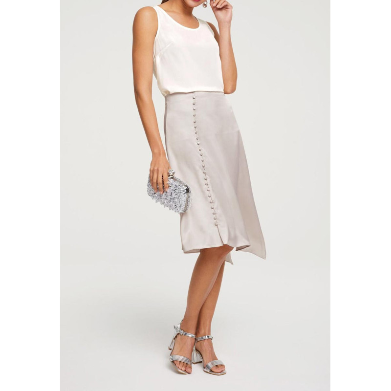 Heine satin skirt, taupe