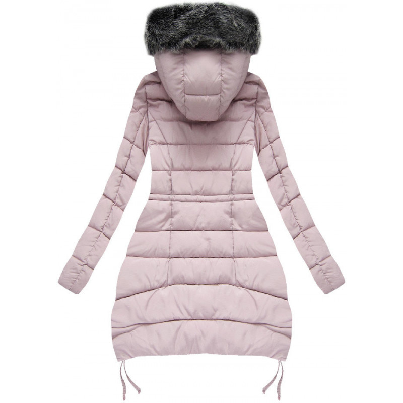 WINTERJACKE MIT KAPUZE PUDER ROSA (B3595) striukė