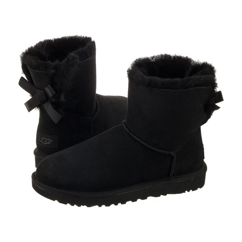 UGG Australia W Mini Bailey Bow II 1016501 W/BLK (UA13-b) batai