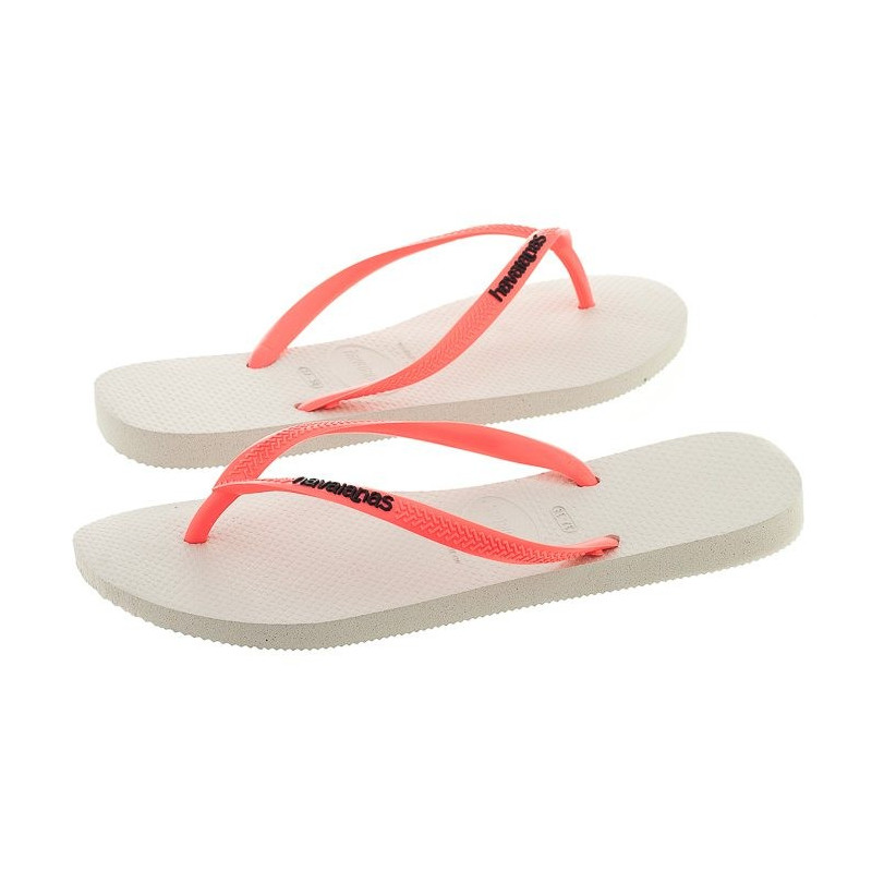 Havaianas Slim Logo Pop-UP White/Coral 4119787-2641 (HI16-a) šlepetės