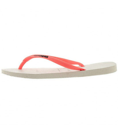 Havaianas Slim Logo Pop-UP White/Coral 4119787-2641 (HI16-a) šlepetės