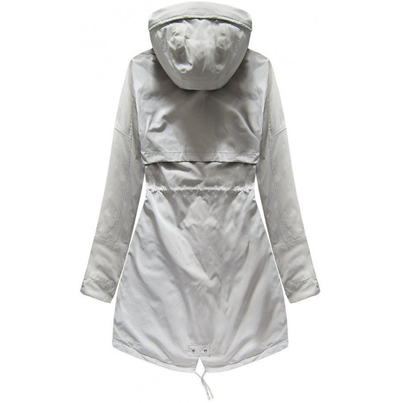 REVERSIBLE HOODED JACKET GREY (W0236) striukė