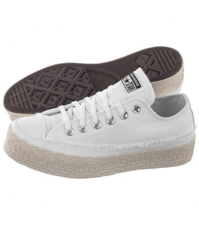 Converse CT All Star Espadrille OX White/Black/Natural 567686C (CO431-a) bateliai