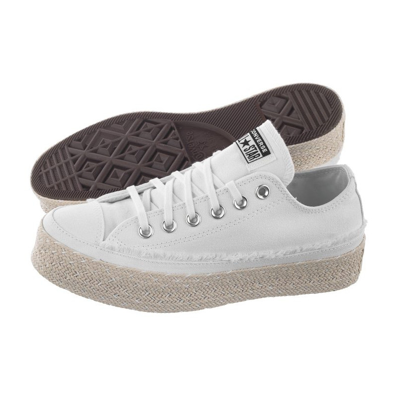 Converse CT All Star Espadrille OX White/Black/Natural 567686C (CO431-a) bateliai