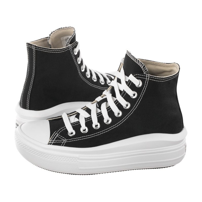 Converse CT All Star Move Hi Black/Natural Ivory/White 568497C (CO448-a) bateliai