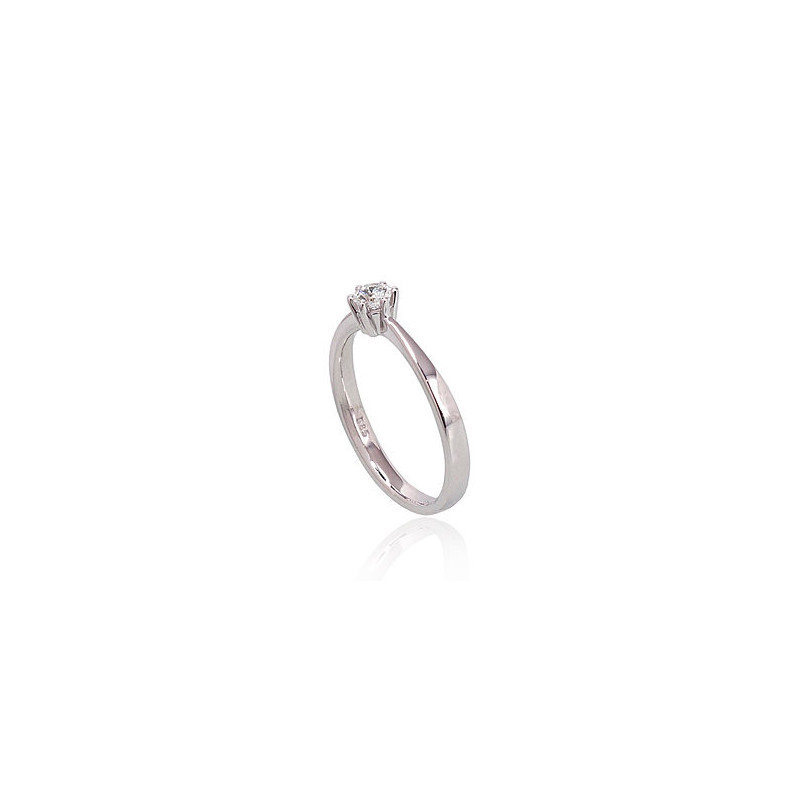 Gold ring 1100560(Au-W)_DI, White Gold 585°, Diamonds