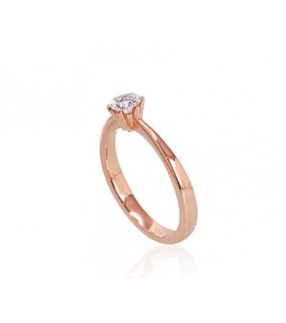 Gold ring 1100561(Au-R)_DI, Red Gold 585°, Diamonds