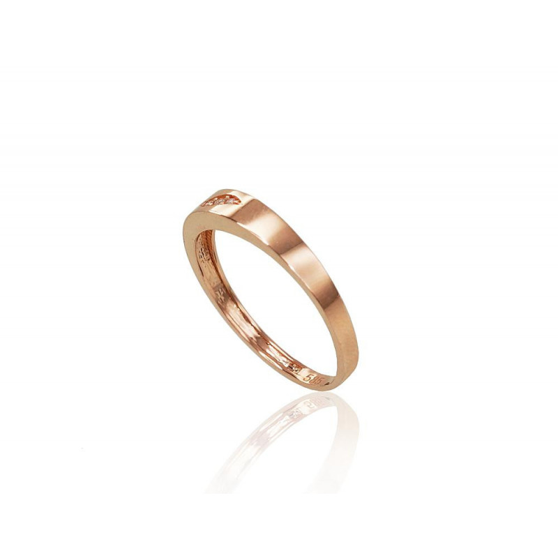 Gold ring 1100830(Au-R)_CZ, Red Gold 585°, Zirkons