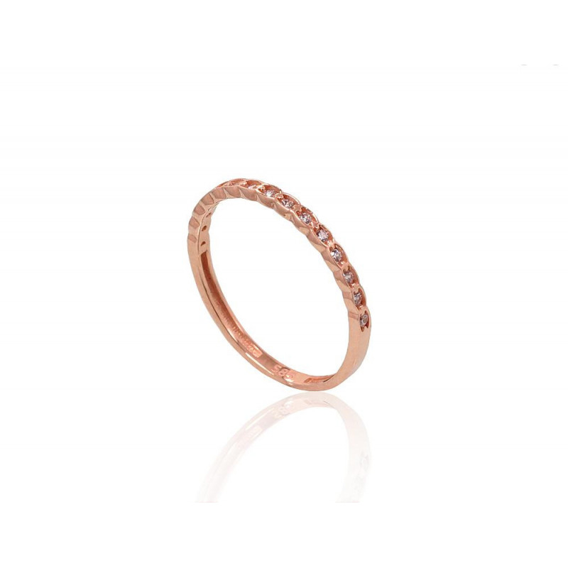 Gold ring 1100873(Au-R)_CZ, Red Gold 585°, Zirkons