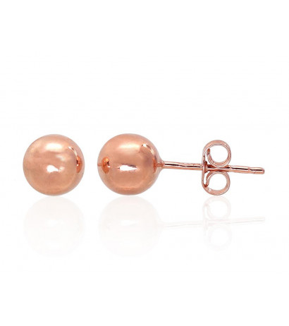 Gold classic studs earrings 1201239(Au-R), Red Gold 585°