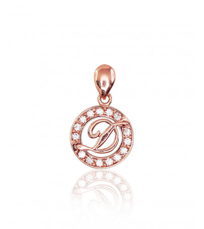 Gold pendant 1300125(Au-R)_CZ, Red Gold 585°, Zirkons