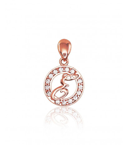 Gold pendant 1300126(Au-R)_CZ, Red Gold 585°, Zirkons