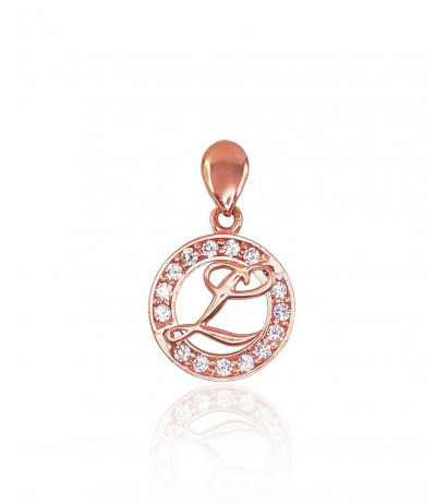 Gold pendant 1300133(Au-R)_CZ, Red Gold 585°, Zirkons