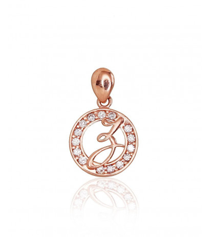 Gold pendant 1300143(Au-R)_CZ, Red Gold 585°, Zirkons