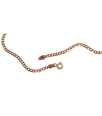 Gold chain Curb 2.3 mm , diamond cut 1400037(Au-R), Red Gold 585°