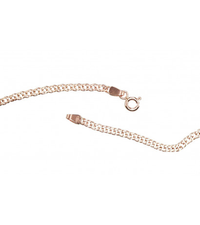 Gold chain Double rombo 2.5 mm , diamond cut 1400042(Au-R), Red Gold 585°