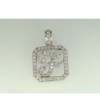 Silver pendant 2300111(PRh-Gr)_CZ, Silver 925°, Rhodium (Plating), Zirkons