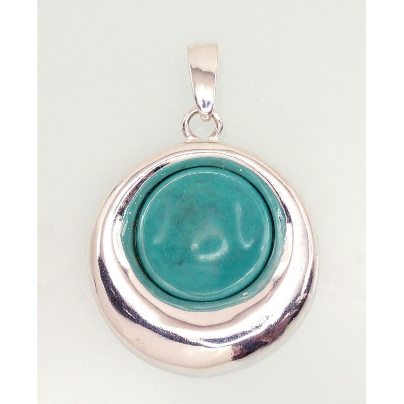 Silver pendant 2301558_TRX-G, Silver 925°, Turquoise (Imitation)