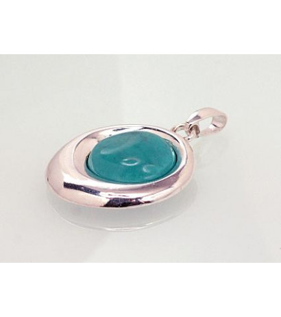 Silver pendant 2301558_TRX-G, Silver 925°, Turquoise (Imitation)