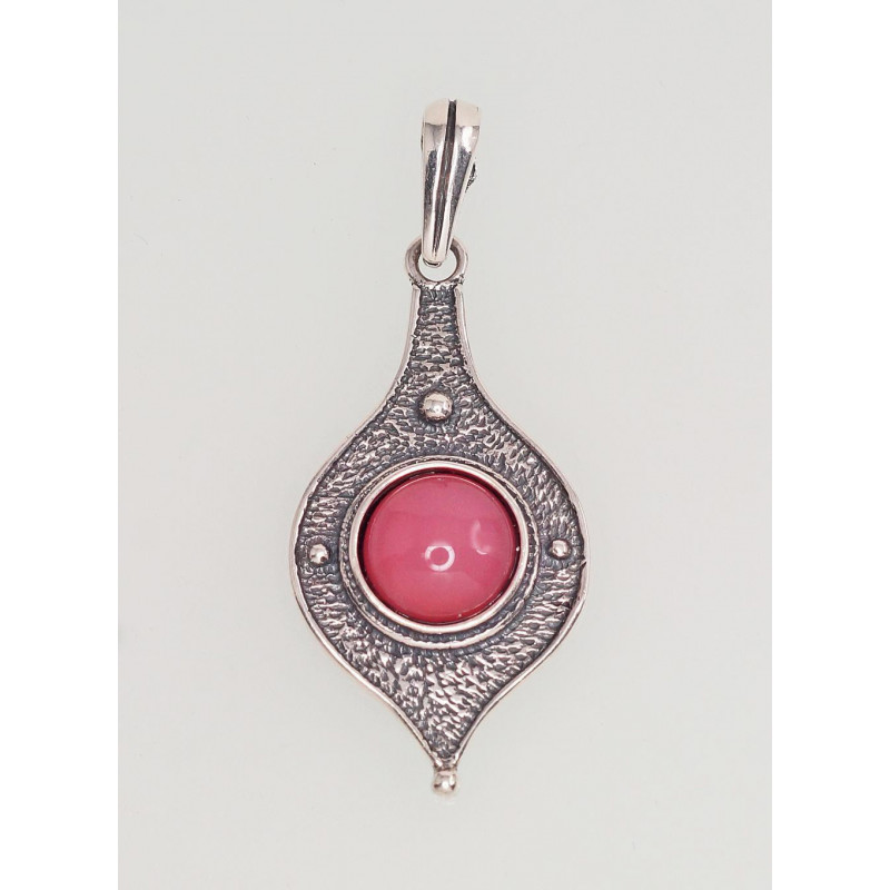 Silver pendant 2301640(POx-Bk)_PC-PI, Silver 925°, oxide (Plating), Plastic