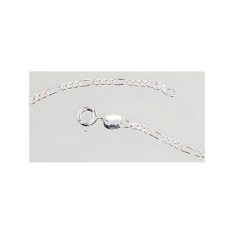 Silver chain Figaro 2 mm , diamond cut 2400054, Silver 925°