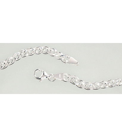 Silver chain Mona Liza 4,9 mm , diamond cut 2400062, Silver 925°