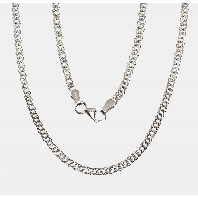 Silver chain Rombo 2,8 mm , diamond cut 2400064(PRh-Gr), Silver 925°, Rhodium (Plating)